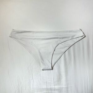 Frankie’s Bikinis white peace hipster Bikini Bottom